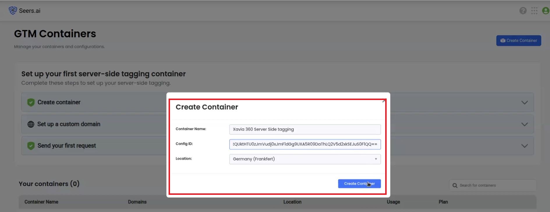 name and create container inside seers.JPG