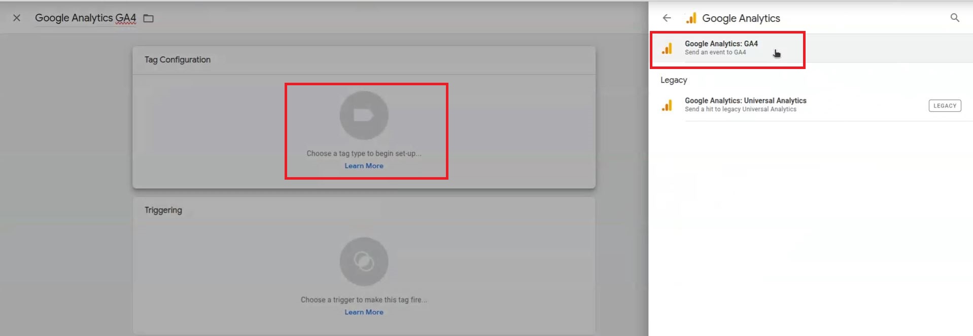 choose tag type as google analytics GA4.JPG